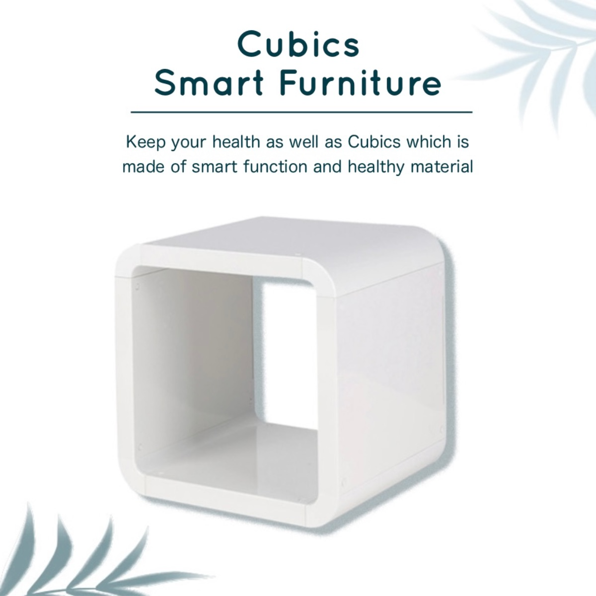 Cubics 2 Modern Minimalist Wall Shelf Rack Bookcase
