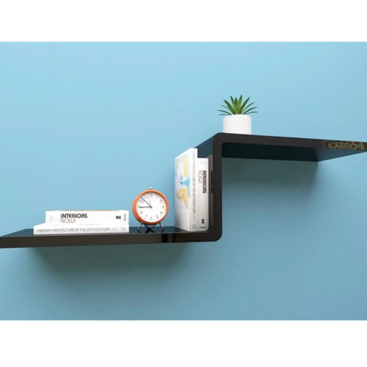 Cubics 2 Modern Minimalist Wall Shelf Rack Bookcase
