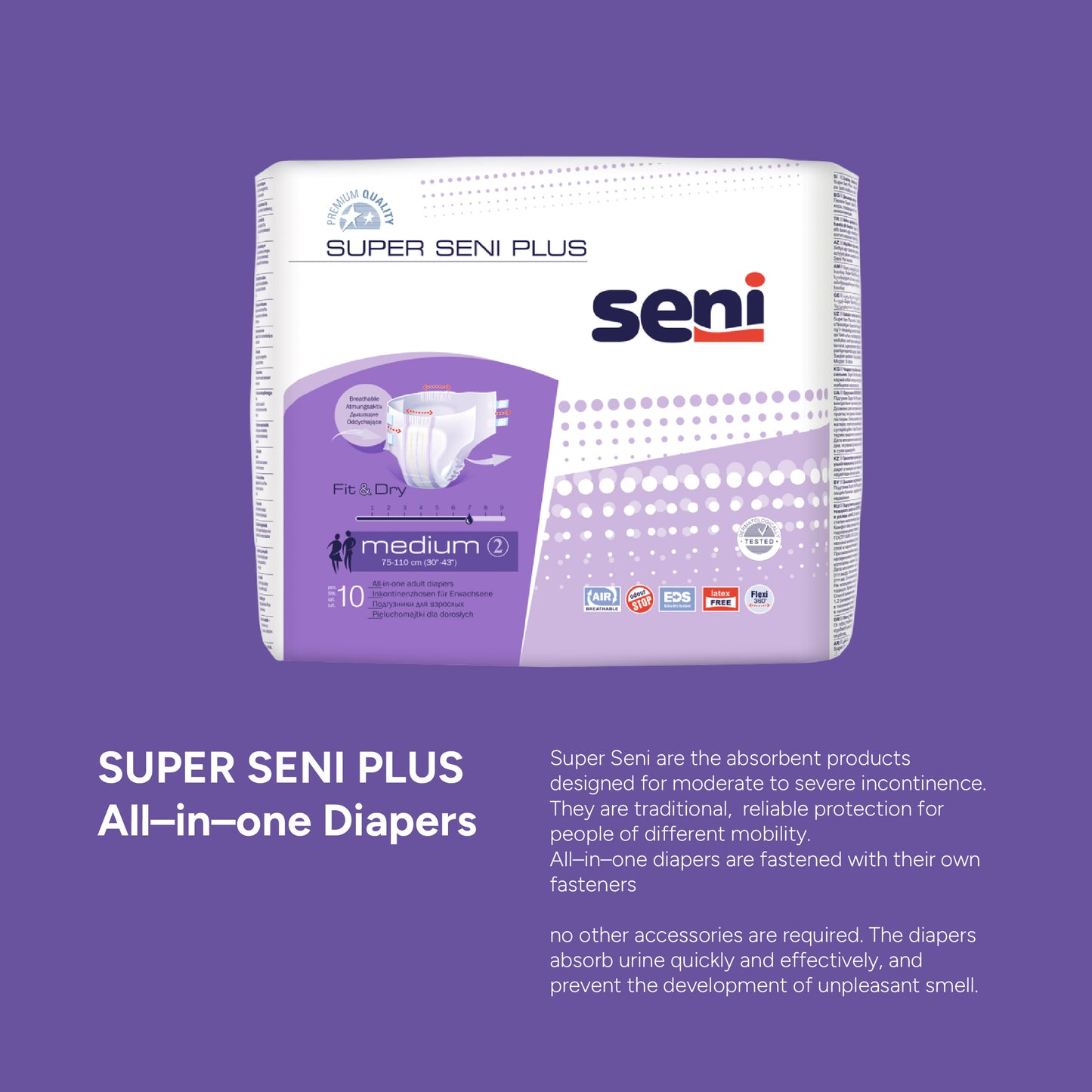Seni BUNDLE SET Adult Diapers: All-in-one Diapers Super Plus