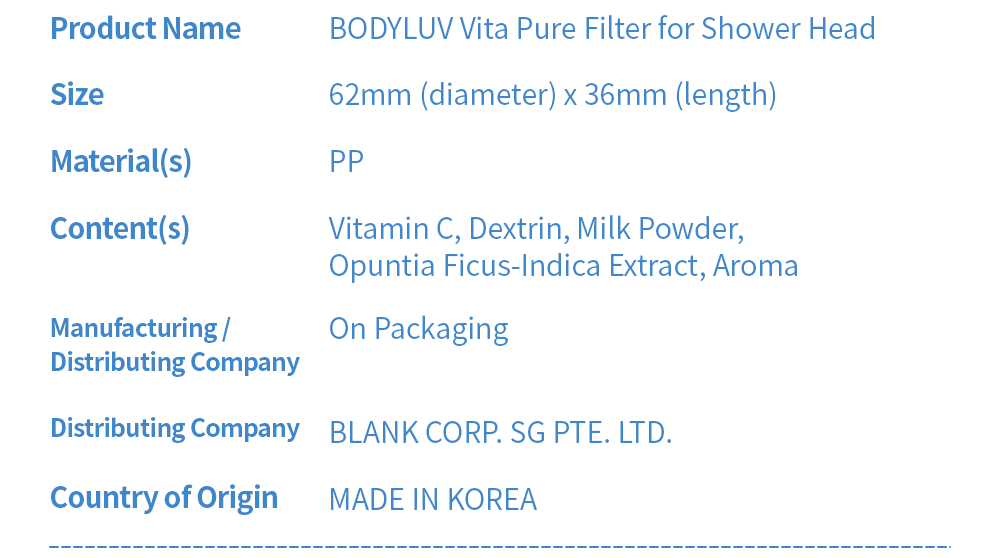BODYLUV Vita Pure Filter All Flavors Set 6pcs Bundle