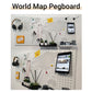 World Map Pegboard 115cm*55cm