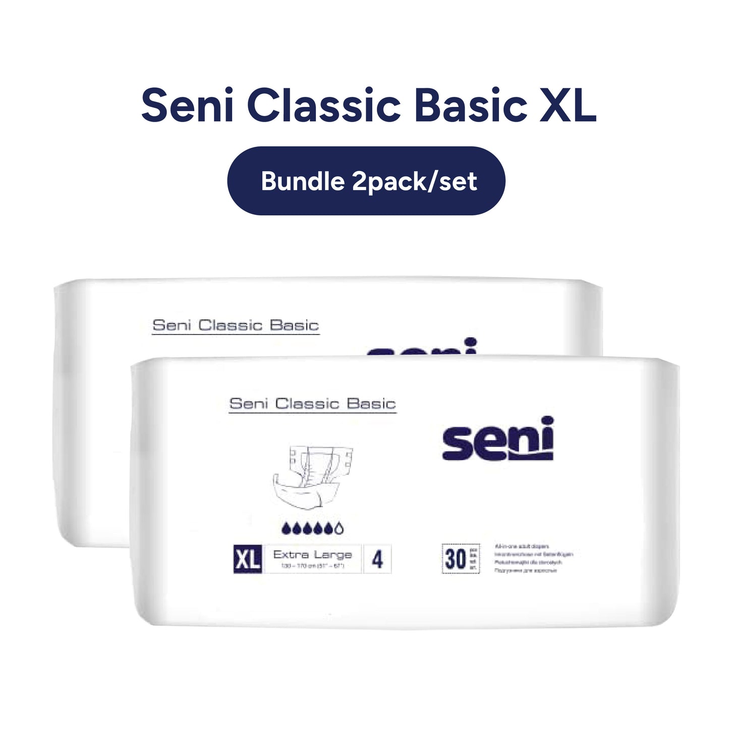 Seni BUNDLE SET Adult Pampers: All-in-one Diapers Classic Basic