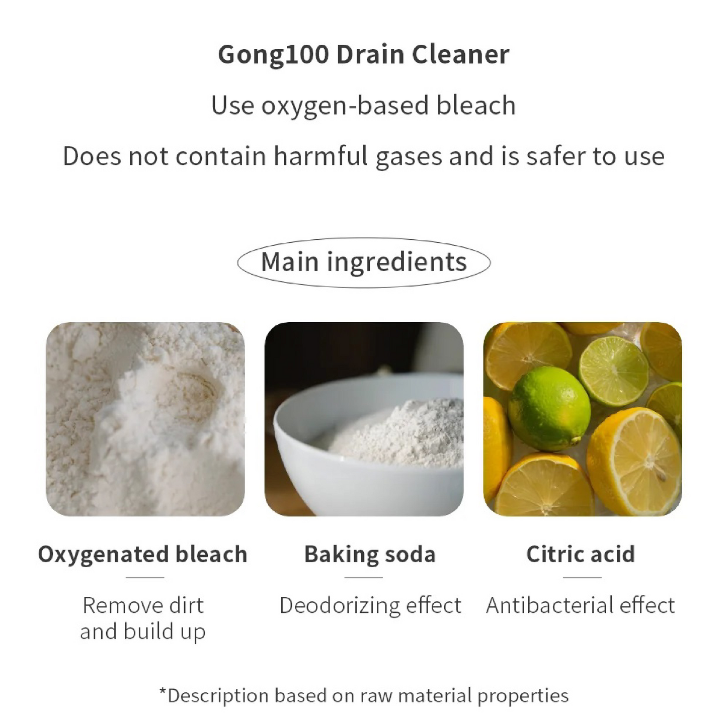 GONG100 Kitchen Bahthoom Drains Clean