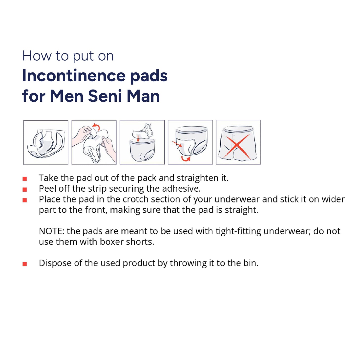 Seni Incontinence Pads for Men