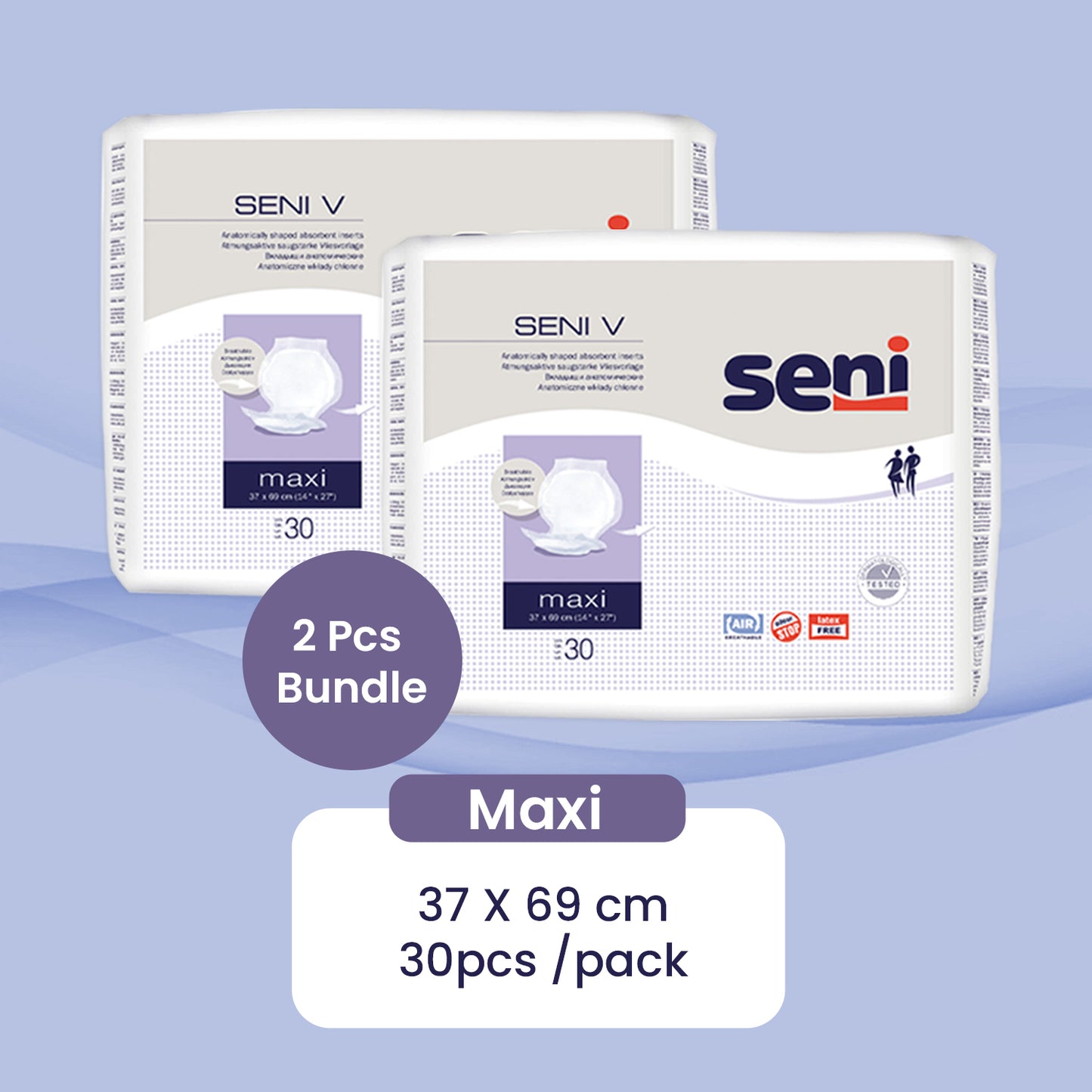 BUNDLE SET Adult Pampers: Anatomically Shaped Pads Seni V