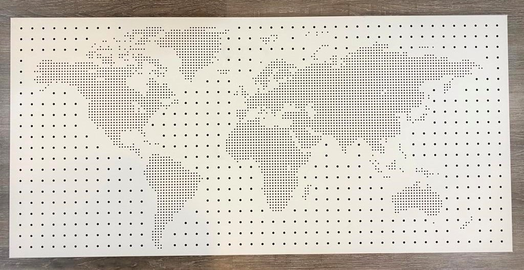 World Map Pegboard 115cm*55cm