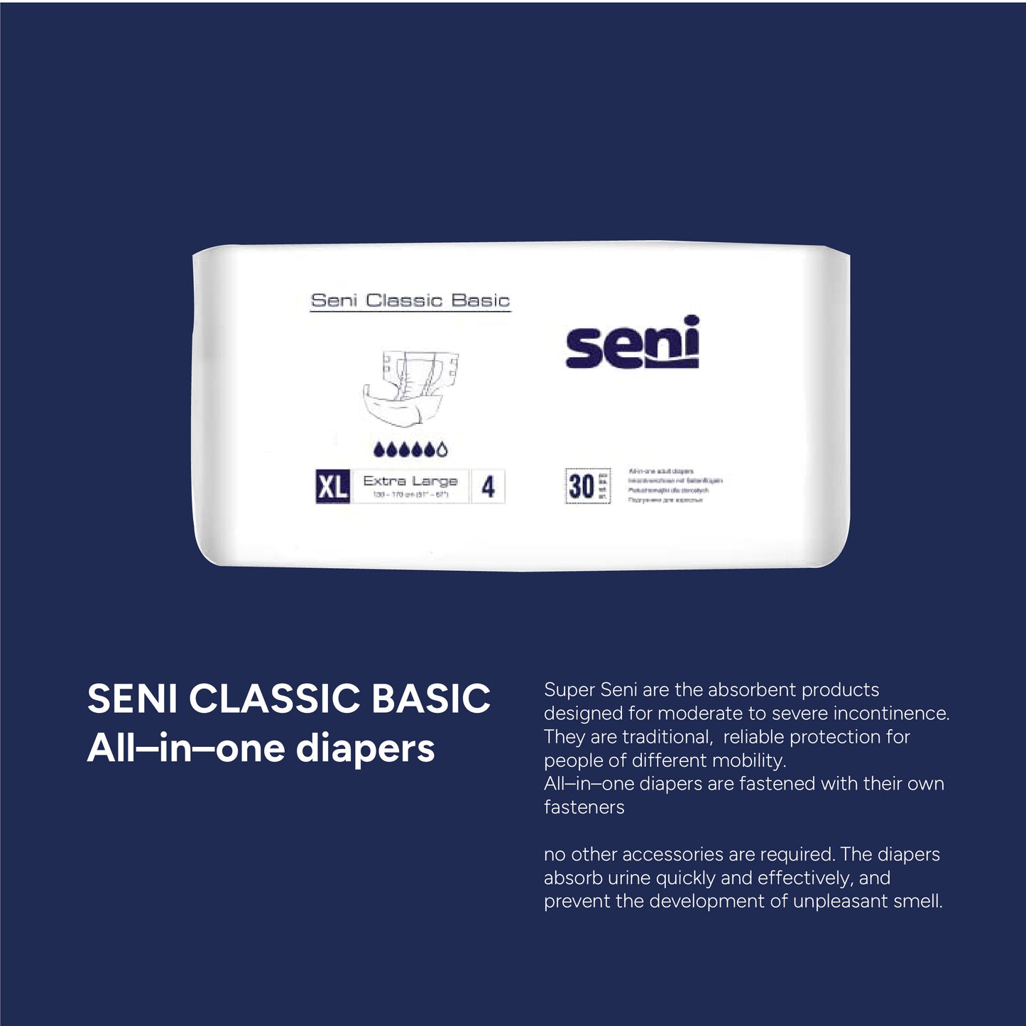 Seni BUNDLE SET Adult Pampers: All-in-one Diapers Classic Basic