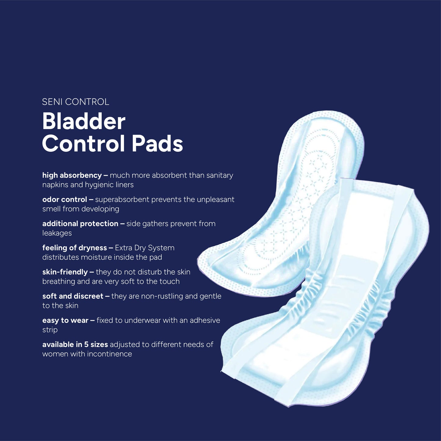 Seni Bladder Control Pads / Incontinence Pads for Women