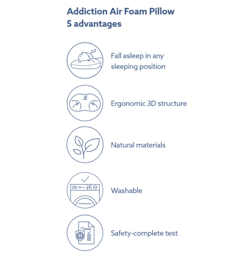 Bodyluv Addiction Air Foam Pillow