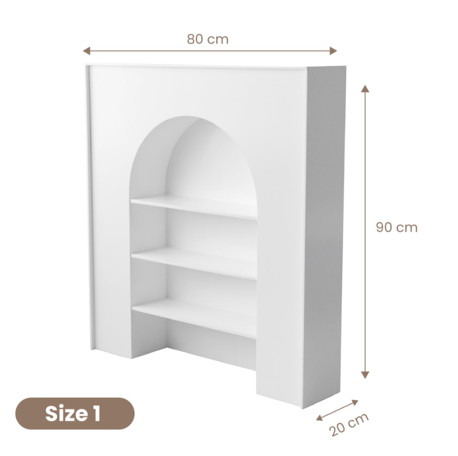 Nordic Arch Fireplace Bookshelf