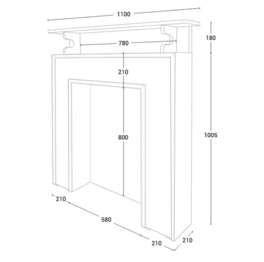 Fireplace Console Bookshelf