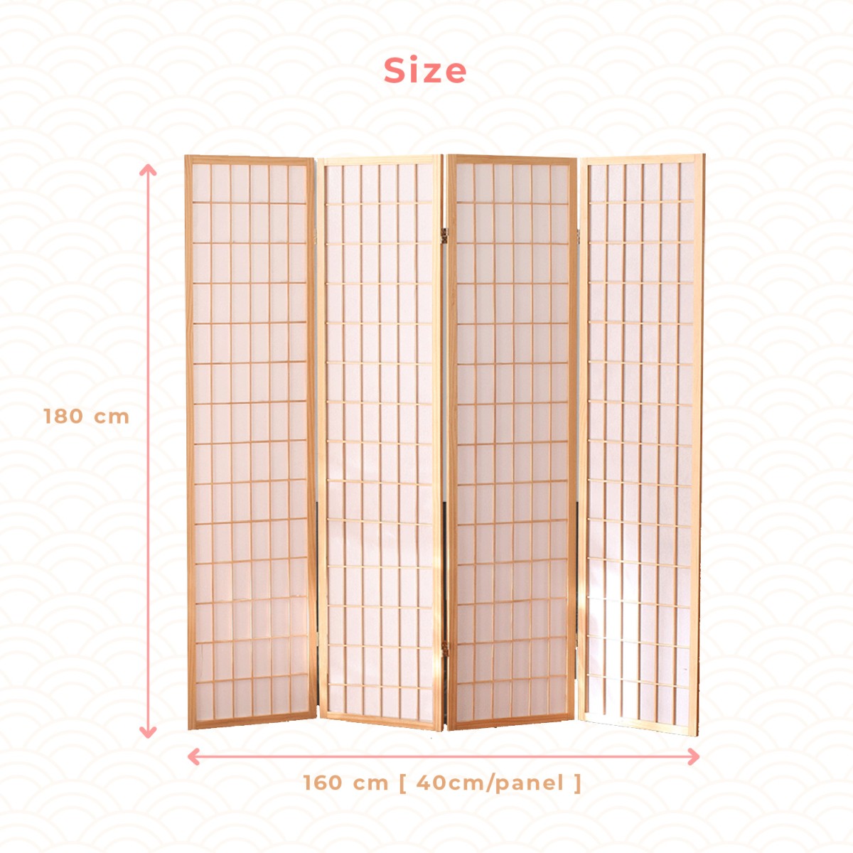 Pine Wood Room Divider Privacy Protection